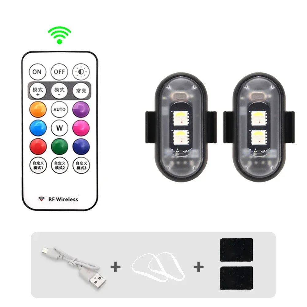 Wireless RGB Car LED Strobe Lights