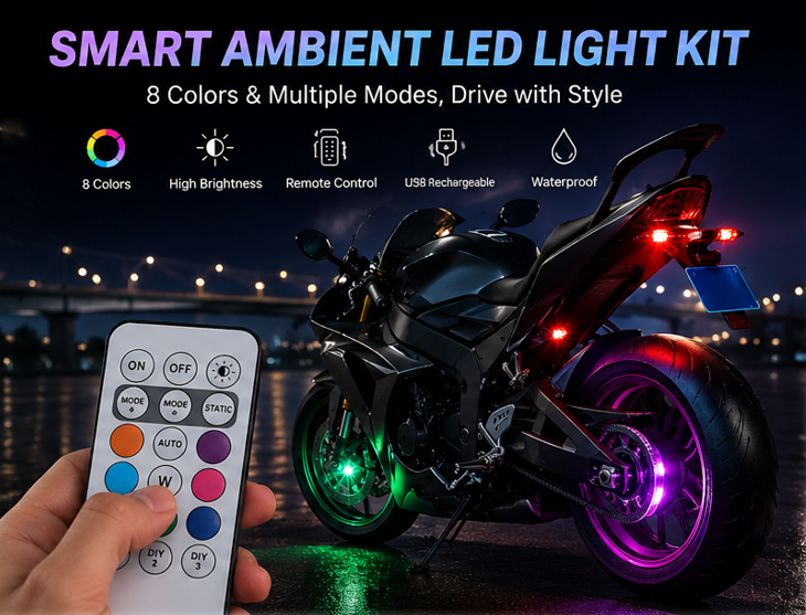 Wireless RGB Car LED Strobe Lights