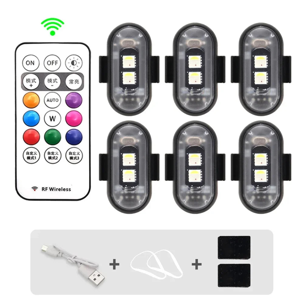 Wireless RGB Car LED Strobe Lights