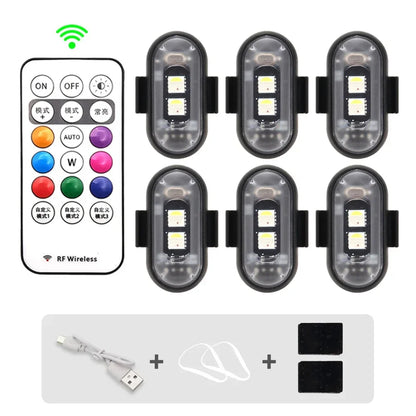 Wireless RGB Car LED Strobe Lights