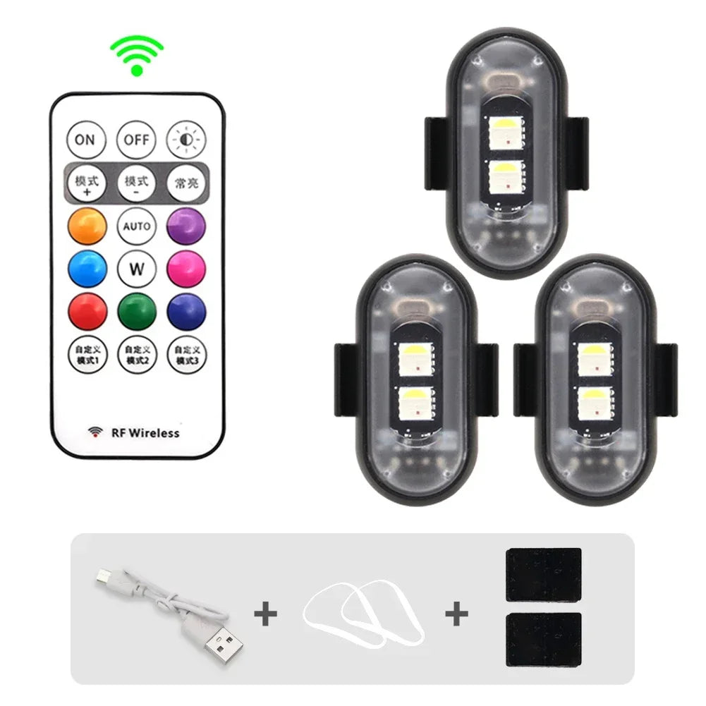 Wireless RGB Car LED Strobe Lights