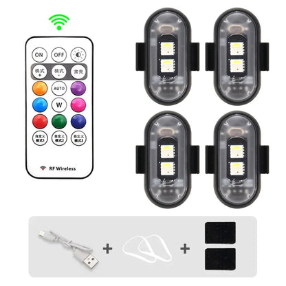 Wireless RGB Car LED Strobe Lights