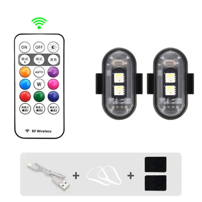 Wireless RGB Car LED Strobe Lights